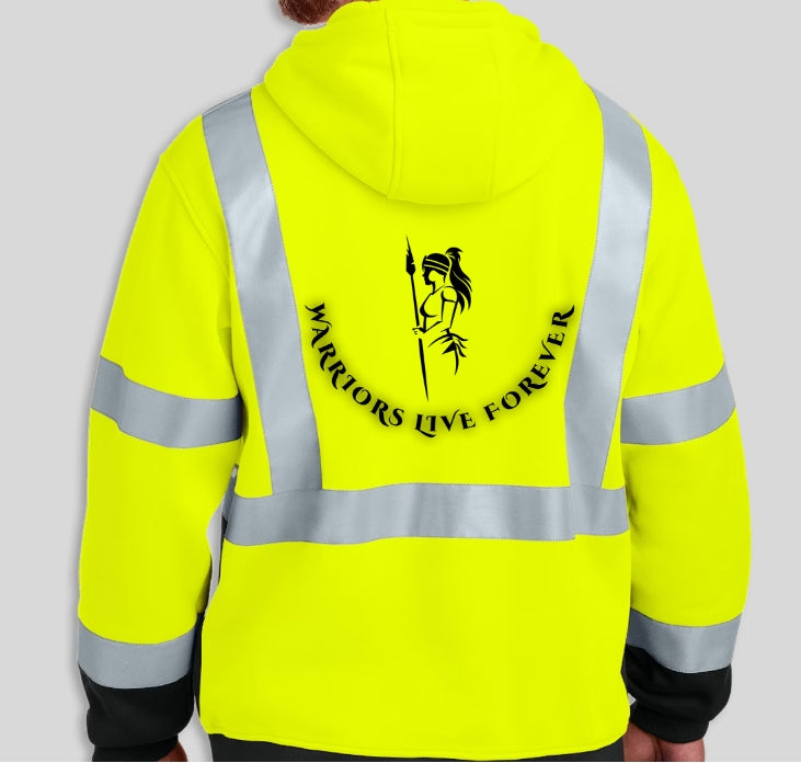Class 3 Heavy‑Duty Fleece Safety Pullover Hoodie
